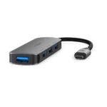 Nedis USB-C naar 4x USB-A Hub, 5 Gbps Snelheid, Grijs