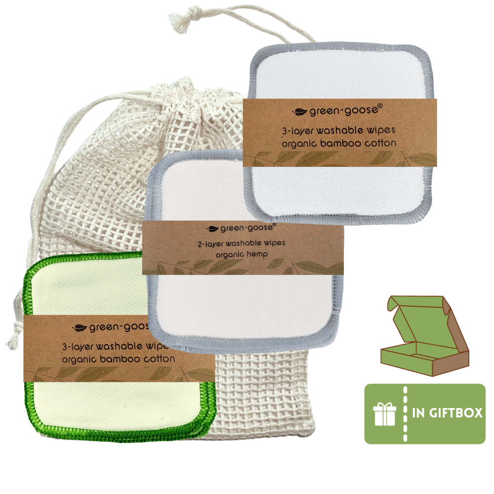 green-goose herbruikbare make-up pads met waszakje