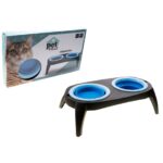 Petville Opvouwbare Duo Voerbak Blauw/Zwart