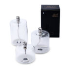 Olielamp Cil – Set van 3 – Transparant glas