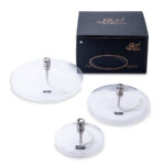 Olielamp Disq – Set van 3 – Transparant glas