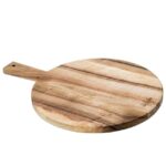 Wooden Amsterdam Ronde Pizza Serveerplank – Europees Walnoot – Groot