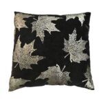 Cushion with print – 45×45 – Black/Gold – Velvet