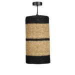 Jinx Hanglamp – H30 x Ø15 cm – Jute – Zwart