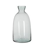 Florine Fles Vaas – H44 x Ø22 cm – Gerecycled Glas – Transparant