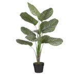 Calathea Orbifolia Kunstplant – H90 x Ø60 cm – Groen