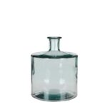 Guan Fles Vaas – H26 x Ø21 cm – Gerecycled Glas – Transparant