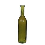 Rioja Fles Vaas – H75 x Ø18 cm – Gerecycled Glas – Donkergroen