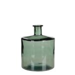 Guan Fles Vaas – H26 x Ø21 cm – Gerecycled Glas – Groen