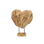 Houten Hart Sculptuur medium – teak