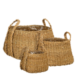 Plantenmand – Set van 3 – H25 x Ø35 cm – Bruin