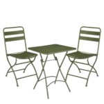 Evita Bistroset – Set van 3 – Metaal – Donkergroen