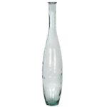 Kyara Fles Vaas – H100 x Ø20 cm – Gerecycled Glas – Transparant