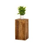 Bloemzuil 27×27 H50 of 73cm bloemenkruk hout plantenstandaard bijzettafel vierkant mangohout