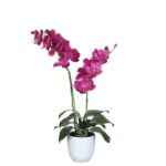 Phalaenopsis Kunstplant in Bloempot Tusca – H66 x Ø38 cm – Paars