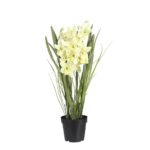 Cymbidium Orchidee Kunstplant – H97 x Ø20 cm – Lichtgroen