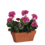 Geranium Kunstplant in Balkonbak – L29 x B13 x H40 cm – Paars