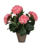 Hortensia Kunstplant in Bloempot Stan – H45 x Ø45 cm – Roze