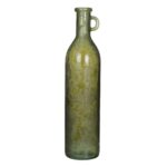 Rioja Fles Vaas met Handgreep – H75 x Ø18 cm – Gerecycled Glas – Donkergroen