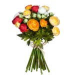 Ranonkels Kunstbloemen Boeket – H35 x Ø26 cm – Oranje