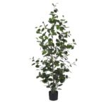 Ficus Kunstplant in Bloempot – H150 x Ø30 cm – Donkergroen 