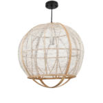 Pella Hanglamp – H50 x Ø51 cm – Linnen – Beige