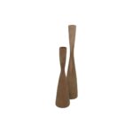 Kandelaar Set van 2 – ø8X32/ø8X42 – Naturel – Teak