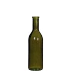 Rioja Fles Vaas – H50 x Ø15 cm – Gerecycled Glas – Donkergroen