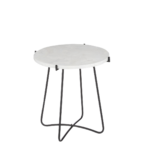 Farah Bijzettafel – H45 x Ø43 cm – Metaal – Wit