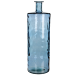 Guan Fles Vaas – H75 x Ø25 cm – Gerecycled Glas – Blauw