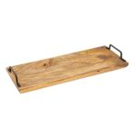 Houten dienblad decoratief van massief mangohout – 50x20cm