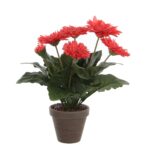 Gerbera Kunstplant in Bloempot Stan – H35 x Ø30 cm – Roze