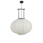 Pego Hanglamp – H55 x Ø50 cm – Linnen – Off White