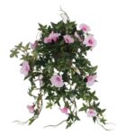 Petunia Kunst Hangplant in Bloempot Stan – L25 x B45 x H50 cm – Roze