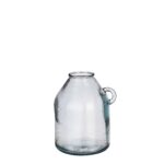 Sitia Fles Vaas – H26 x Ø21 cm – Gerecycled Glas – Lichtblauw