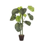 Caladium Kunstplant in Bloempot – H100 x Ø50 cm – Lichtgroen