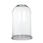 Hella Glazen Stolp – H38 x Ø23 cm – Transparant, Wit