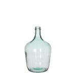 Diego Fles Vaas – H30 x Ø18 cm – Gerecycled Glas – Transparant