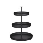 Etagere 3-Laags – H44 x Ø30 cm – Zwart