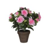 Azalea Kunstplant in Bloempot Stan – H27 x Ø20 cm – Roze