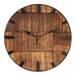 Wandklok hout woonkamerklok modern rond gemaakt – ø 30 cm