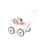 Poppenwagen ‘Trixi’, wit, 2 delig