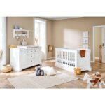 Startset ‘Emilia’ extra breed, incl. wandplank
3 delen: ledikant, extra brede commode, wandplank