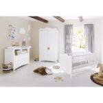 Pinolino Babykamer 3-delige Set – met kinderbed, extra brede commode en 2-deurs kledingkast