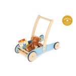 Pinolino Kinderträume Houten Loopwagen – Pastelblauw en Blank Gelakt