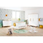 Pinolino Babykamer 3-delige Set – met kinderbed, een brede commode en grote kledingkast