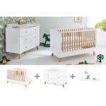 Startset ‘Pan’ extra breed, incl. wandplank
3 delen: ledikant, extra brede commode, wandplank