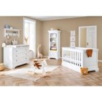 Pinolino Babykamer 3-delige Set “Emilia” – met ledikant, brede commode en wandplank