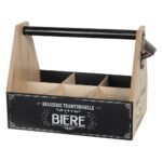 Flessenrek met flessen Bruin 29x19x20 cm