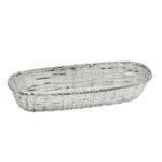 EDZARD basket broodmand baguette, lang, smal, verzilverd, aanslagbestendig, 13 x 34 cm